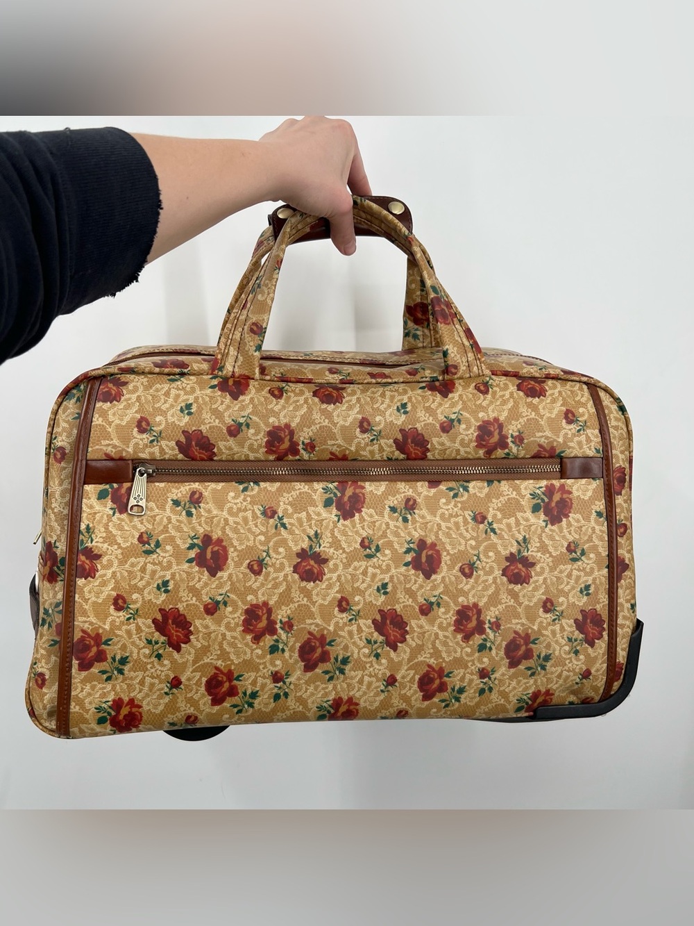 Patricia Nash NEW Sibillini Small Trolley Bag Luggage-Western Lace Print $299